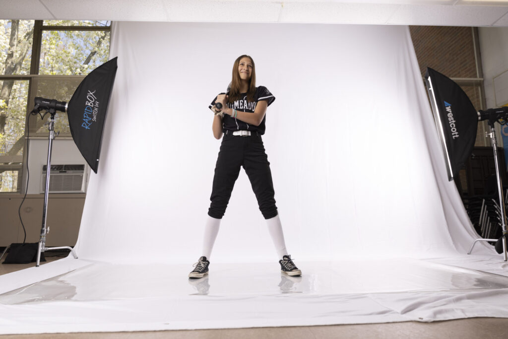 FBR Media | Rob Faber Photography | CT Photographer – Longmeadow MA softball player pose during Media Day Session in MA